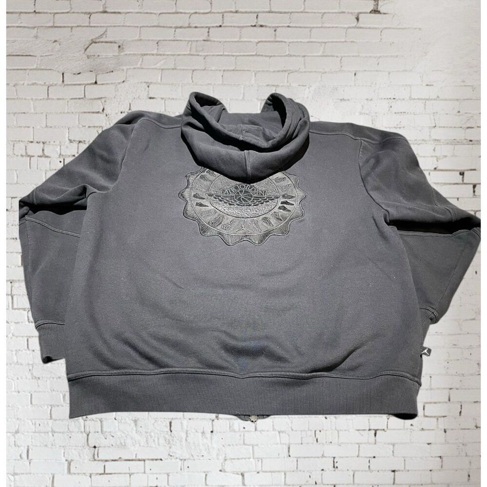 RARE Nike Air Jordan Hoodie Wing front Zip Streetwear Oversized Men’s Small‎